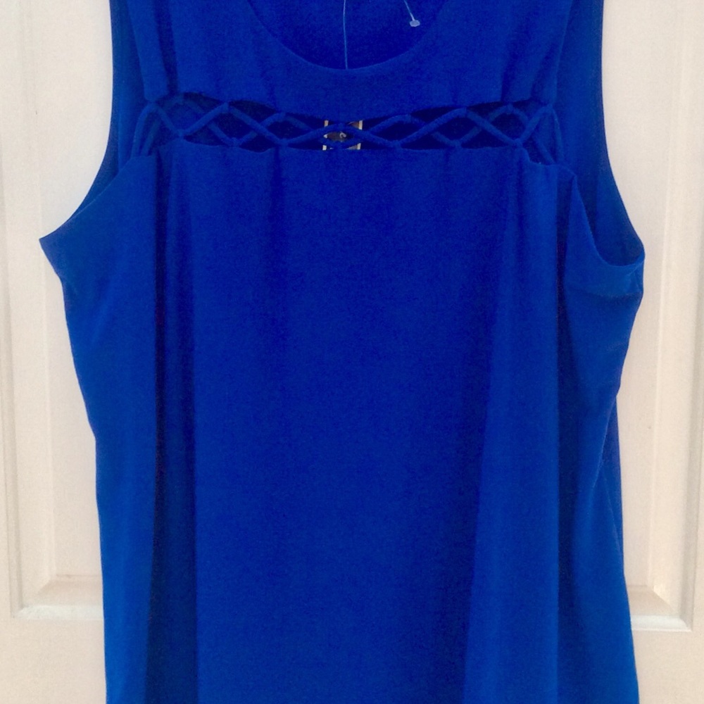 Sex In The City Royal Blue cut-out tank